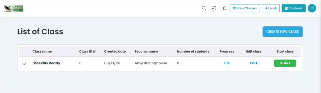 List of Classes with Import Students